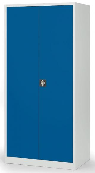 Flügeltüren-Materialschrank aus Stahl Enzianblau RAL 5010 | 920