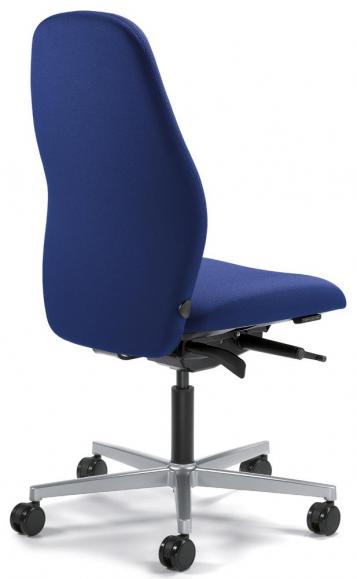 Bürostuhl mySIT ohne Armlehnen Blau | Sitzneigeverstellung-Automatik, Sitztiefenverstellung, Synchronmechanik | Alusilber