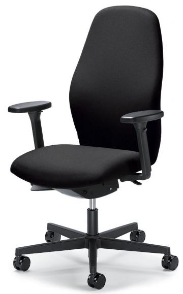 Bürostuhl mySIT ohne Armlehnen Schwarz | Sitzneigeverstellung-Automatik, Sitztiefenverstellung, Synchronmechanik | Polyamid schwarz